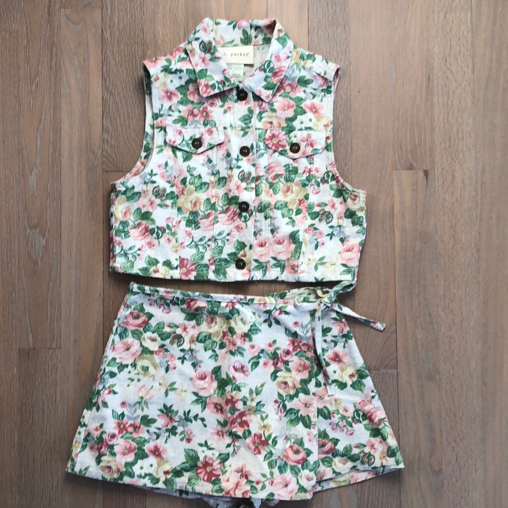 K.C. Parker by Hartstrings Girl’s Skort and Vest set.